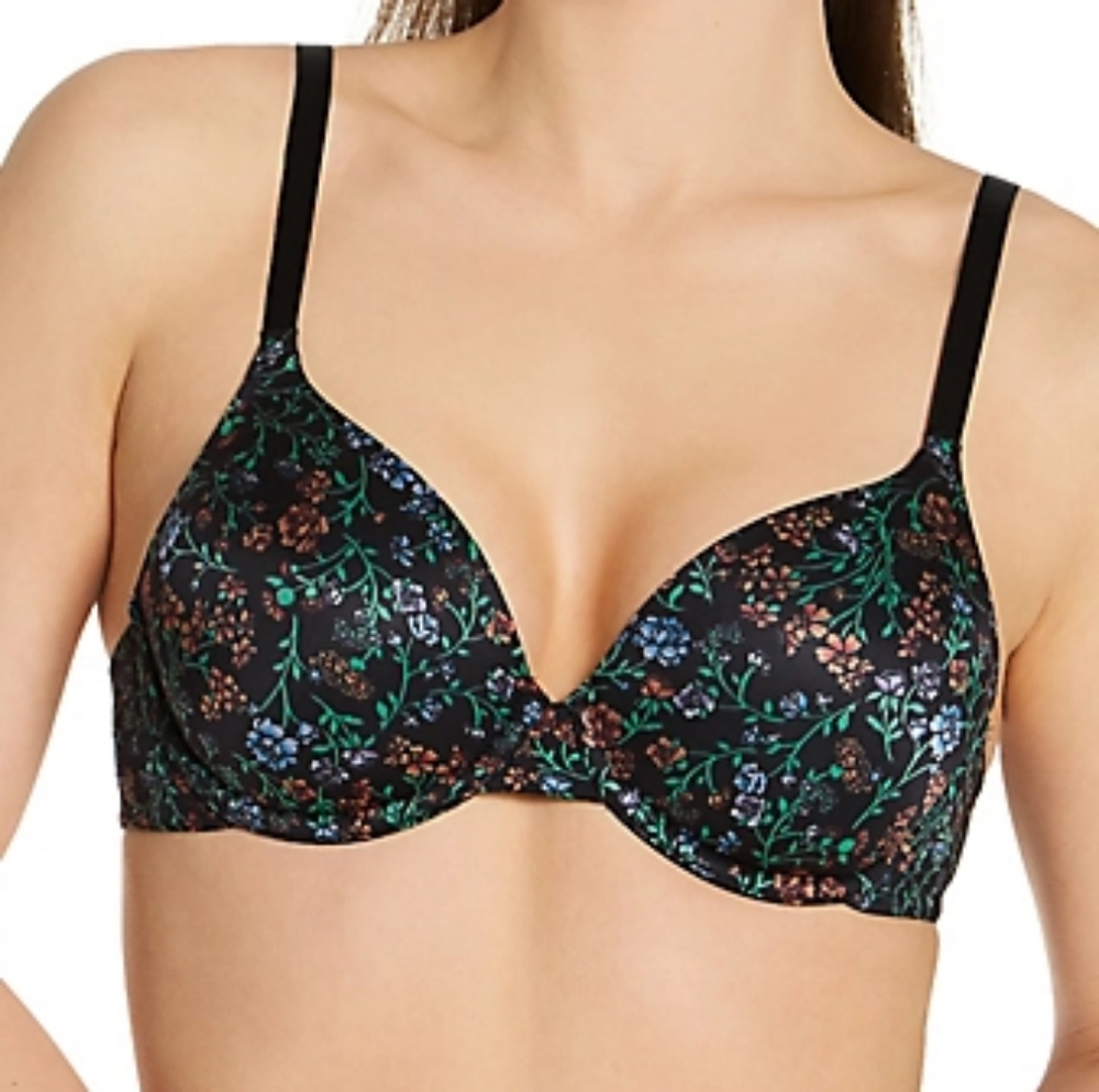 NWT B'Temptd Black Floral T-Shirt Bra 34C